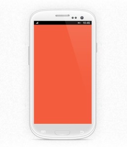 White Samsung Galaxy S3 Mini PSD Mockup