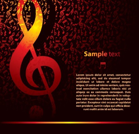 Bright Party Music Background Vector 01
