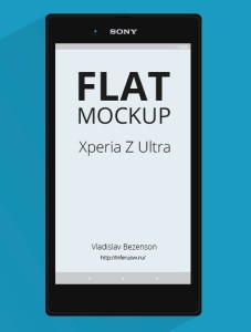 Dark Sony Xperia Z Ultra Mockup PSD