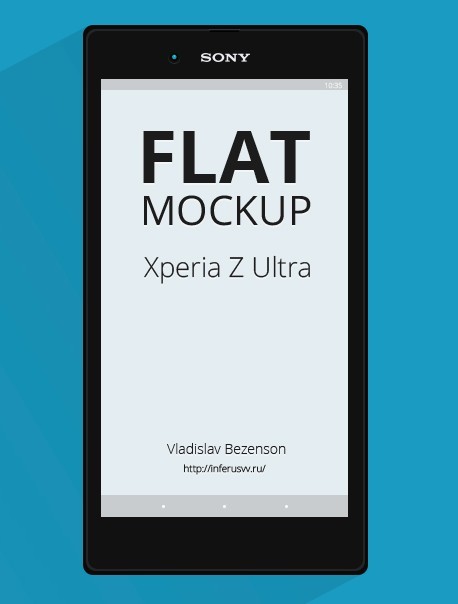 Dark Sony Xperia Z Ultra Mockup PSD