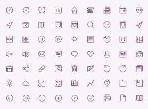 Minimal Line Icons Set PSD