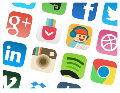 Resigned iOS 7 App Icons PSD
