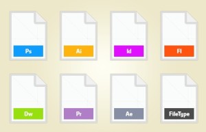 Set Of Minimal File Type Icons PSD