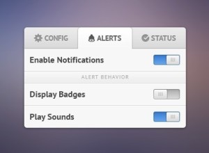 Settings Widget PSD