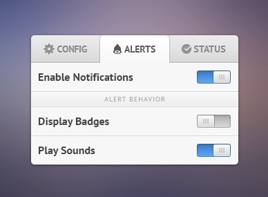 Settings Widget PSD