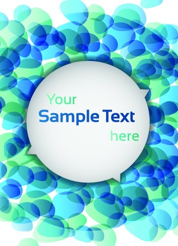 White Circular Text Frame With Colored Halos Background Vector 01