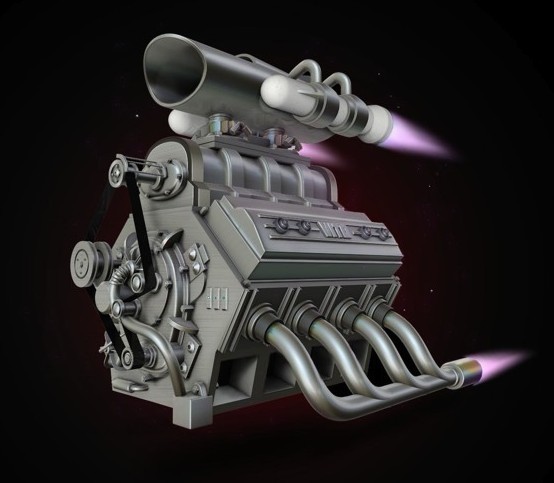 Flying Engine PSD