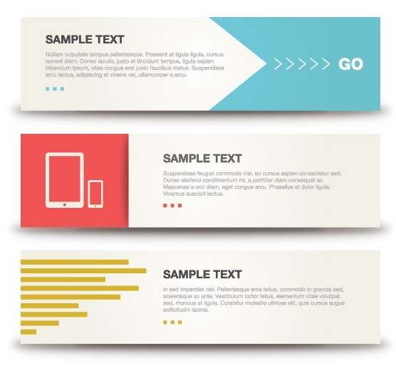 Set Of Vector Clean Web Banners & Headers