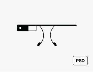 Google Glass Vector Mockup