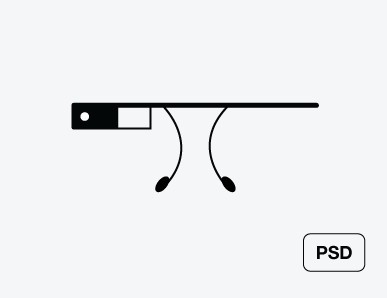 Google Glass Vector Mockup