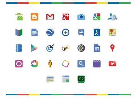 Google Product Icon Set Vector