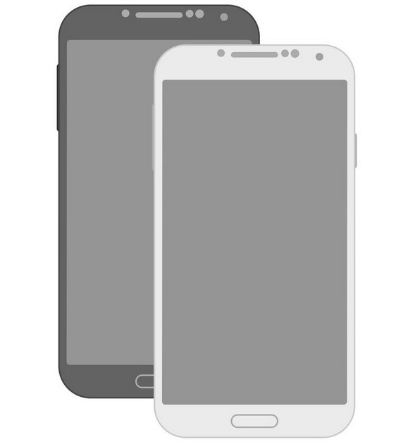 Minimal Flat Galaxy S4 Mockup PSD
