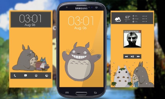 My Neighbor Totoro Galaxy S III Theme PSD