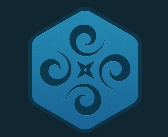 Subtle Hexagon Symbol PSD