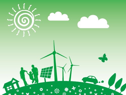 Vector Illustration of Green Energy Concept For Environmental Protection 08