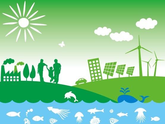 Vector Illustration of Green Energy Concept For Environmental Protection 09