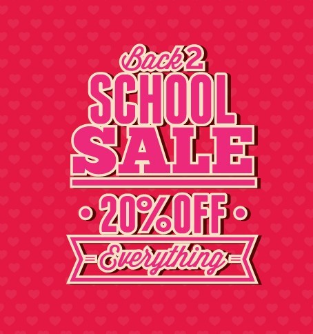 Clean Back To School Sale Flyer Template Vector 04