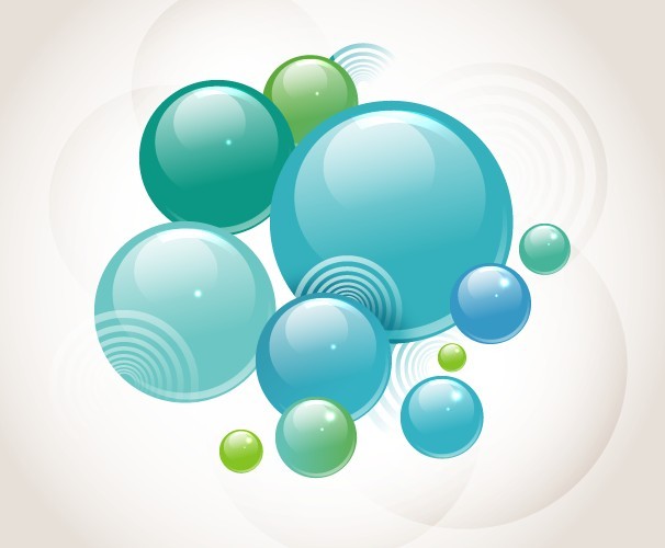 Blue and Green Abstract Vector Background 06