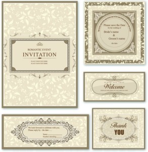 Elegant Wedding Invitation Card Design Vector 01
