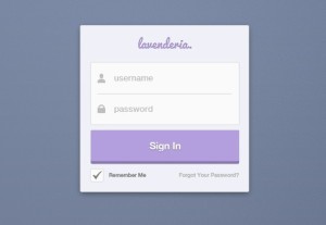 Flat Purple Login Form PSD