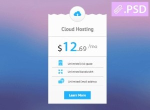 Clean Pricing Table Template PSD