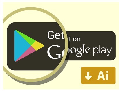 Get It On Google Play Button Vector