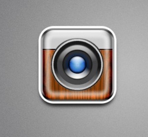 One Layer Style Retro Camera Icon PSD