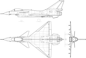 Vector Chengdu J-10 Fighter Aircraft Perspective