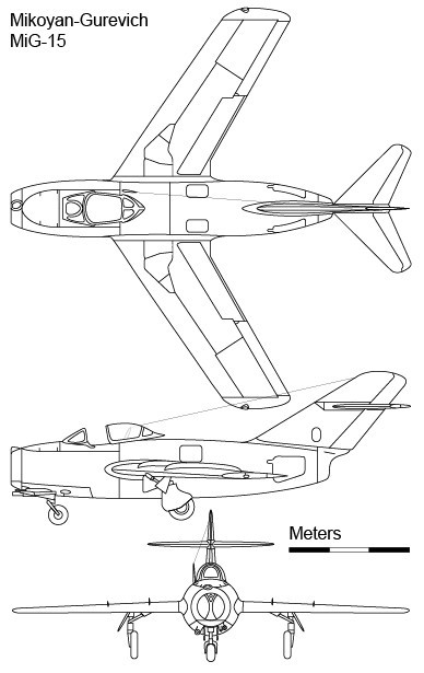 Vector MiG-15 Schema Fighter Aircraft Perspective