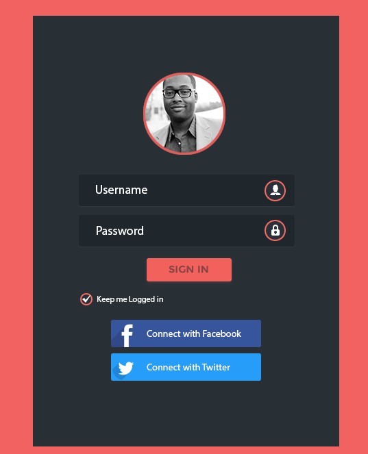 PSD Login and Sign Up Page Template