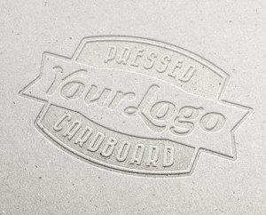 Pressed Cardboard Logo MockUp PSD