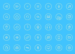 Circular Line Web Icons Pack PSD