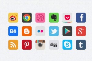 Super Simple Social Media Icon Set PSD