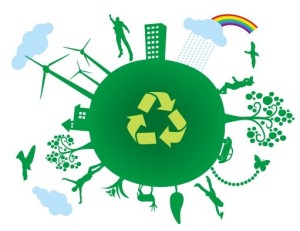 Blue Planet Green Earth Concept Illustration Vector 03