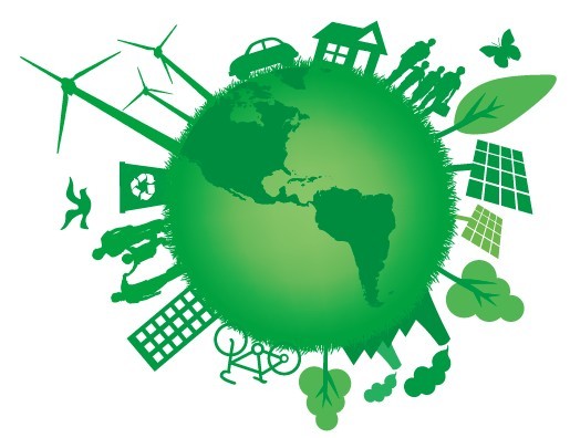 Blue Planet Green Earth Concept Illustration Vector 04