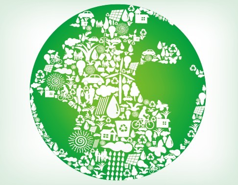 Blue Planet Green Earth Concept Illustration Vector 07