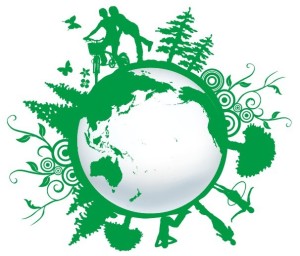 Blue Planet Green Earth Concept Illustration Vector 09