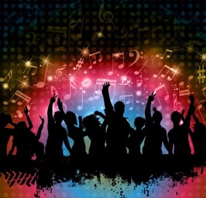 Cool Night Music Party Background Vector 02