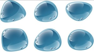 Set Of Bright Shining Cobblestones Vector 02