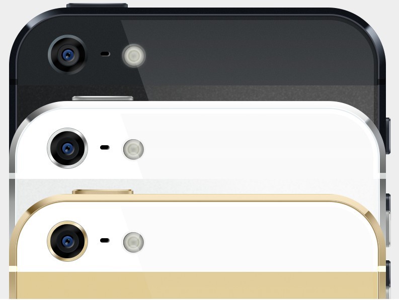 3 Colors iPhone 5S GUI PSD