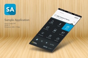 App Home Screen PSD Template For iPhone 5