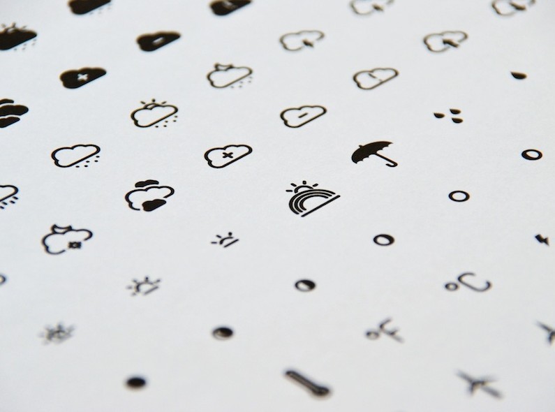Minimal Weather Line Icon Set PSD
