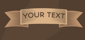 Retro Style Brown Ribbon PSD