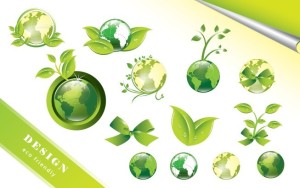 ECO Friendly Green Symbol Set Vector 01