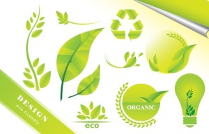 ECO Friendly Green Symbol Set Vector 02