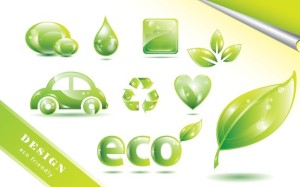 ECO Friendly Green Symbol Set Vector 04