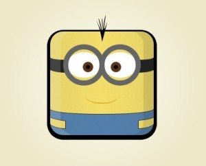 Rounded Minion Icon PSD