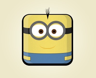 Rounded Minion Icon PSD