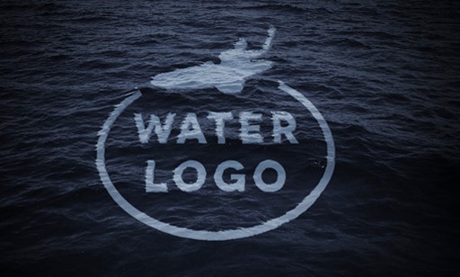 Sink into the Ocean Logo Mockup PSD