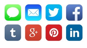 iOS 7 Native Social Icons PSD